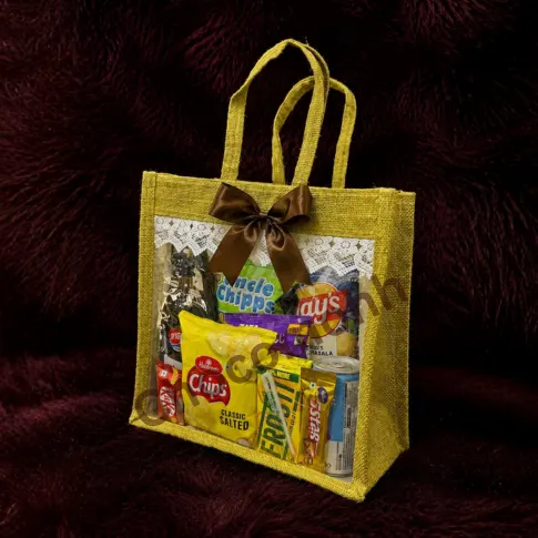 Jute Bag Gift Hamper - Green Colour - Image 3